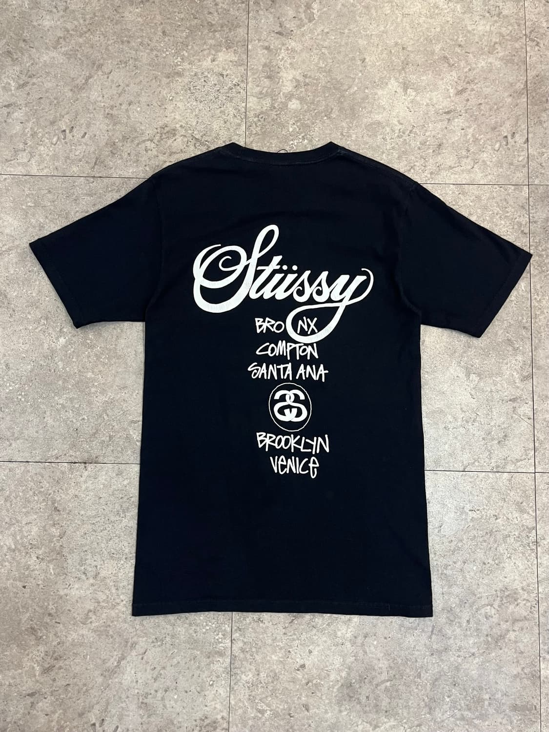 스투시 월드투어 반팔티 블랙 S #csz3812 상품이미지7