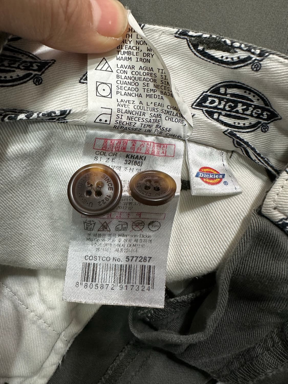 Dickies 디키즈 면바지 32 카키 상품이미지5