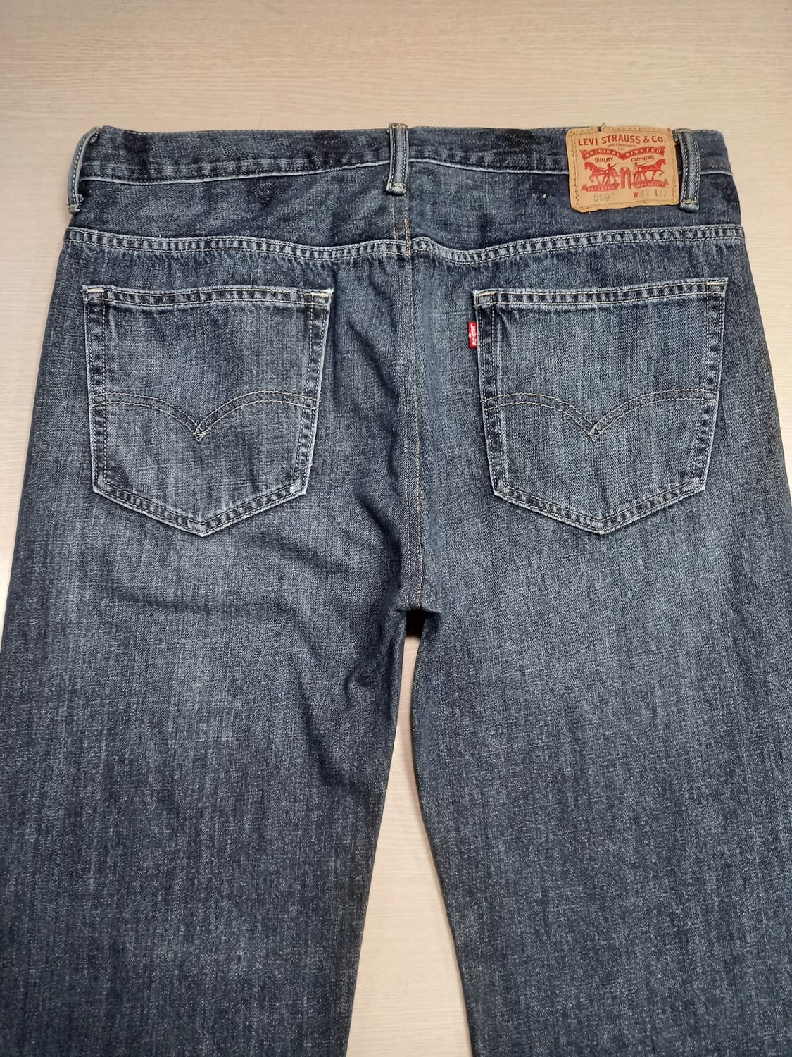 38 리바이스569 워싱 와이드진 진청 38-157 상품이미지4