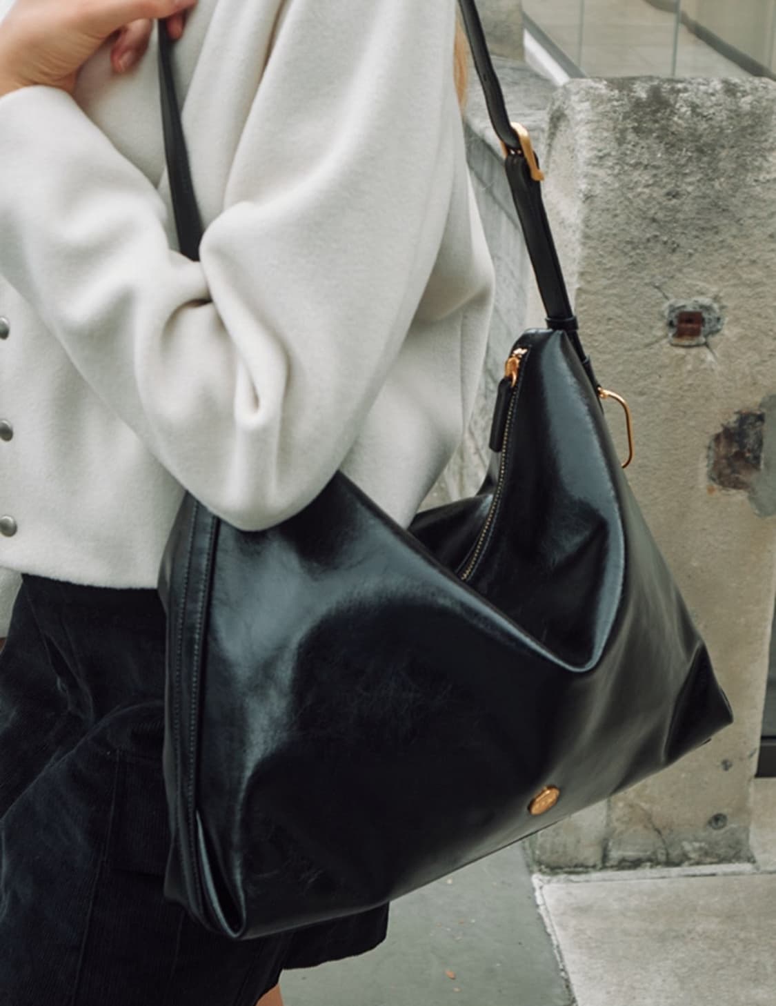 르메메 삭 아네스 블랙 레더 상품이미지1