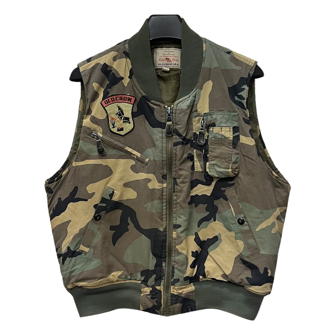 Old Crow 올드크로우 우드랜드 밀리터리 빈티지 베스트 조끼 L 상품이미지1