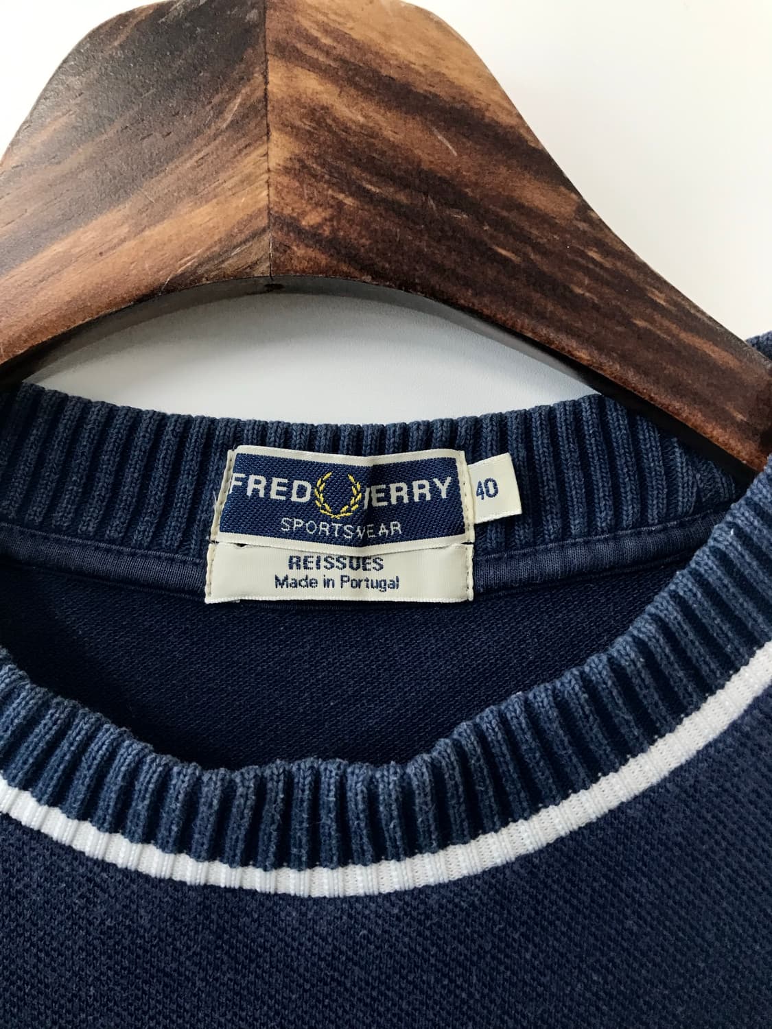 프레드페리 월계수 네이비 반팔 코튼 니트 상품이미지5