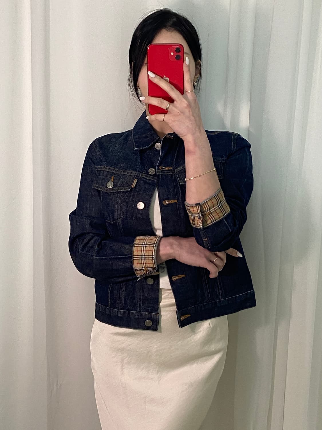 버버리 소매노바 은장 청자켓 상품이미지2