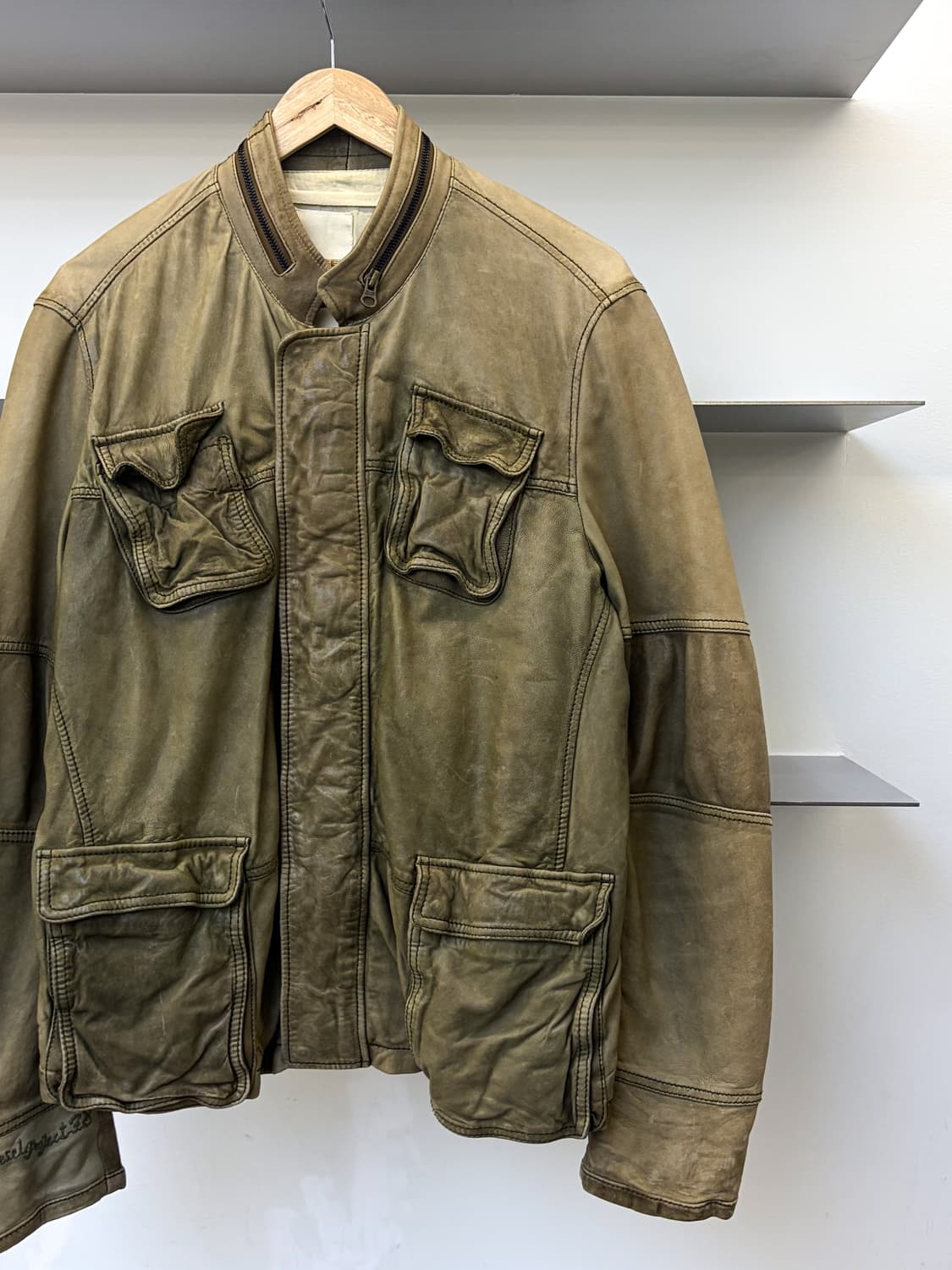 디젤 램 레더 필드 자켓 상품이미지2