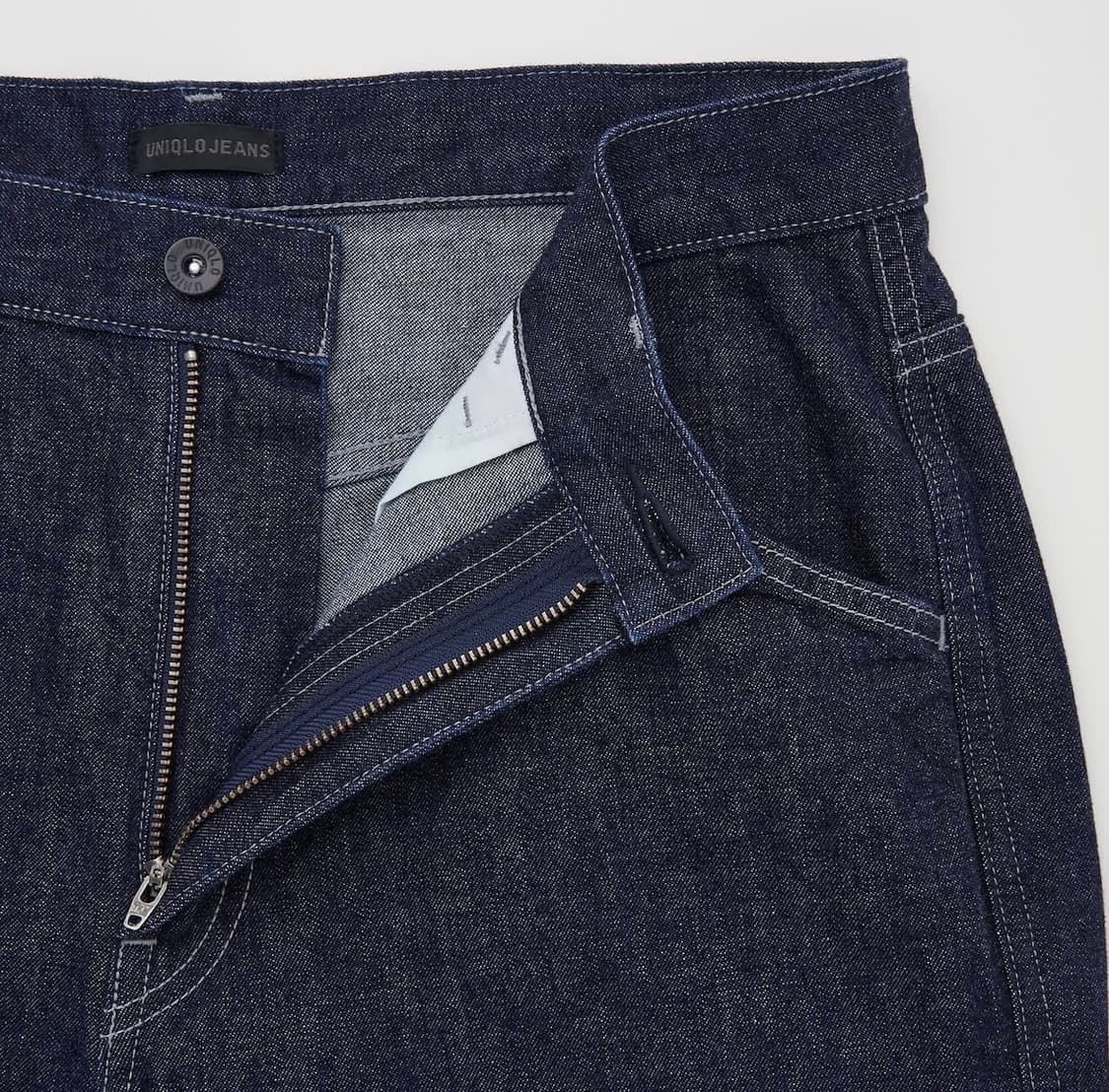 유니클로 와이드핏 진 블루 데님 444591 상품이미지3
