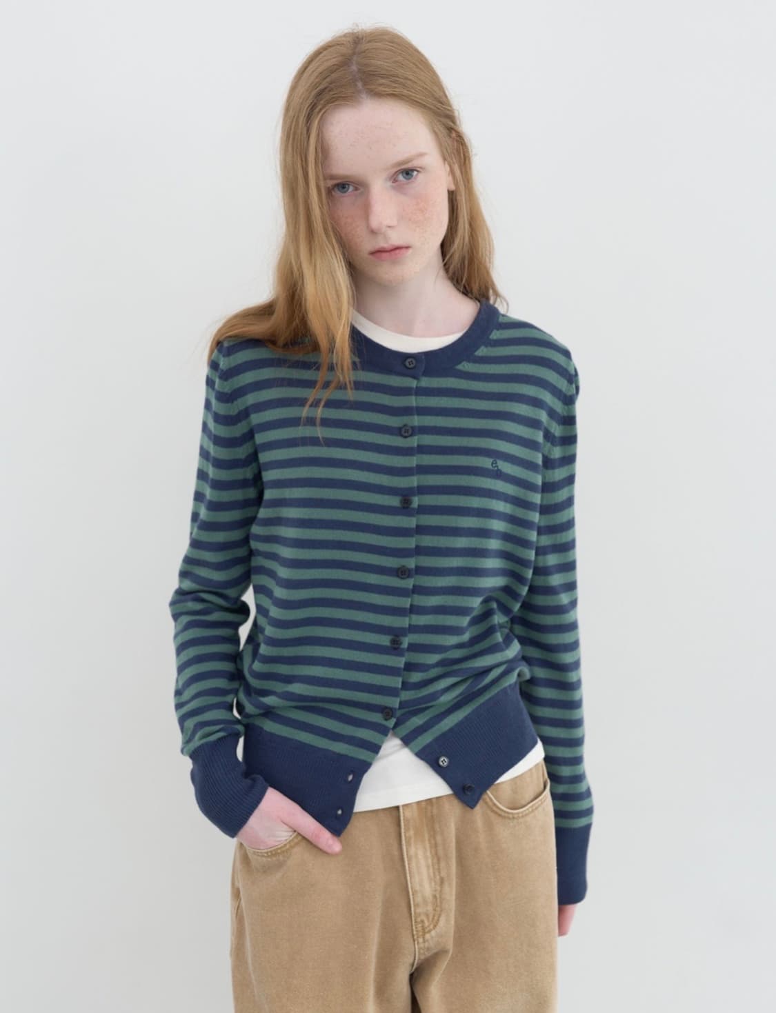 엔조블루스 스트라이프 클래식 가디건  상품이미지2