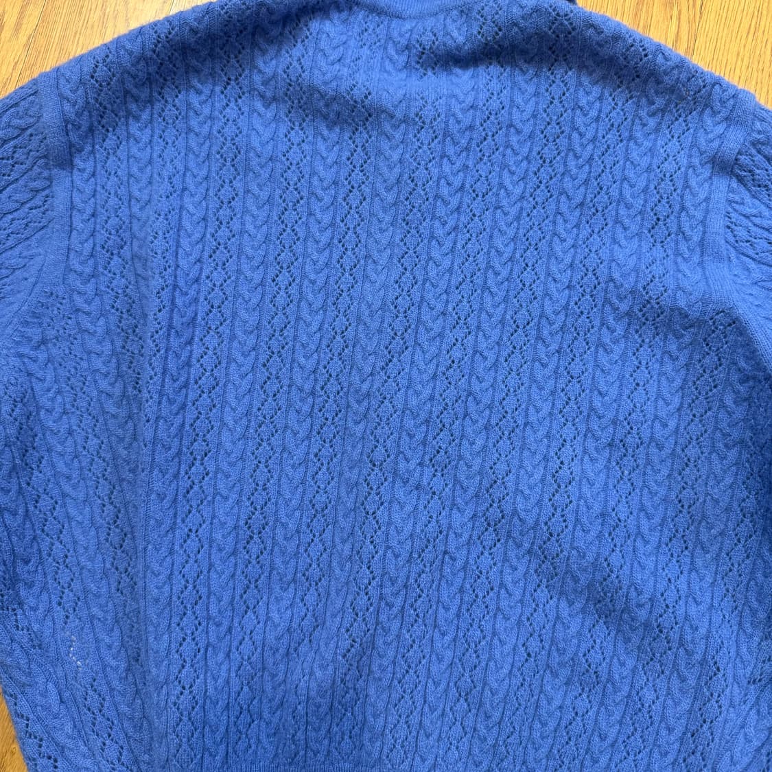 TILLIDIE 블루 컬러 케이블 니트 가디건 상품이미지4