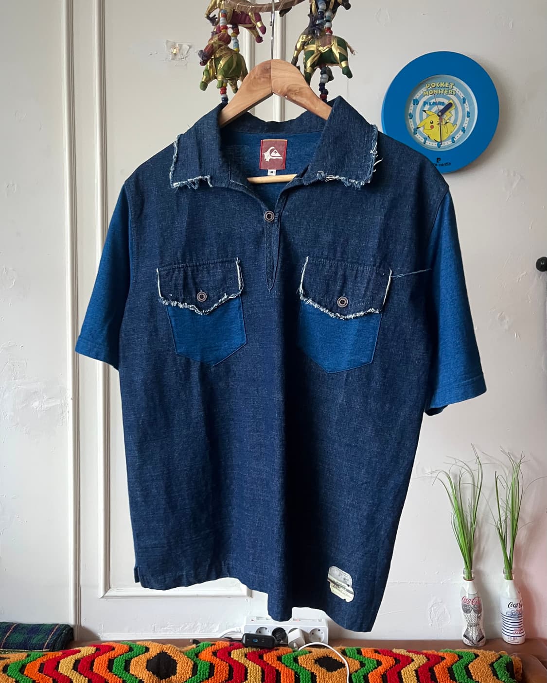 1980s Quiksilver 1/2 Indigo Denim Top 상품이미지4