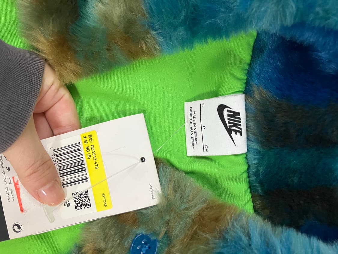 나이키 퍼 점퍼 자켓 S 상품이미지5