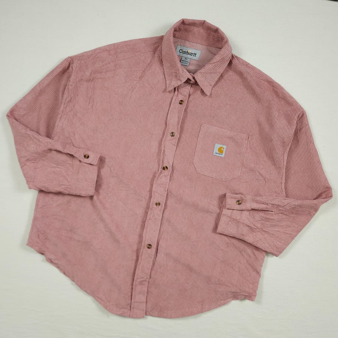 XL(105) 칼하트 리워크 코듀로이 8부 셔츠 핑크 상품이미지2
