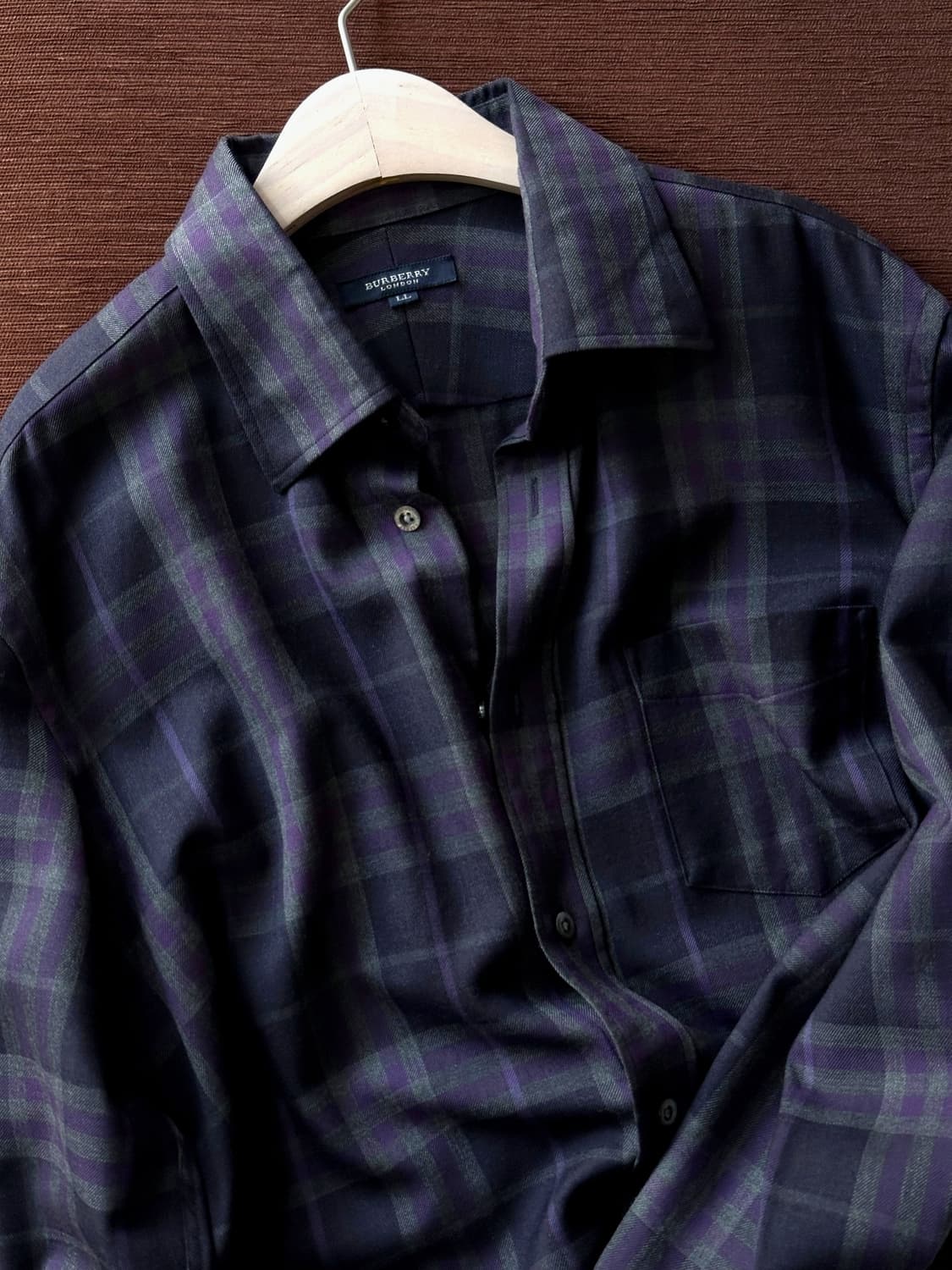 120's super high gauge wool check shirt 상품이미지1