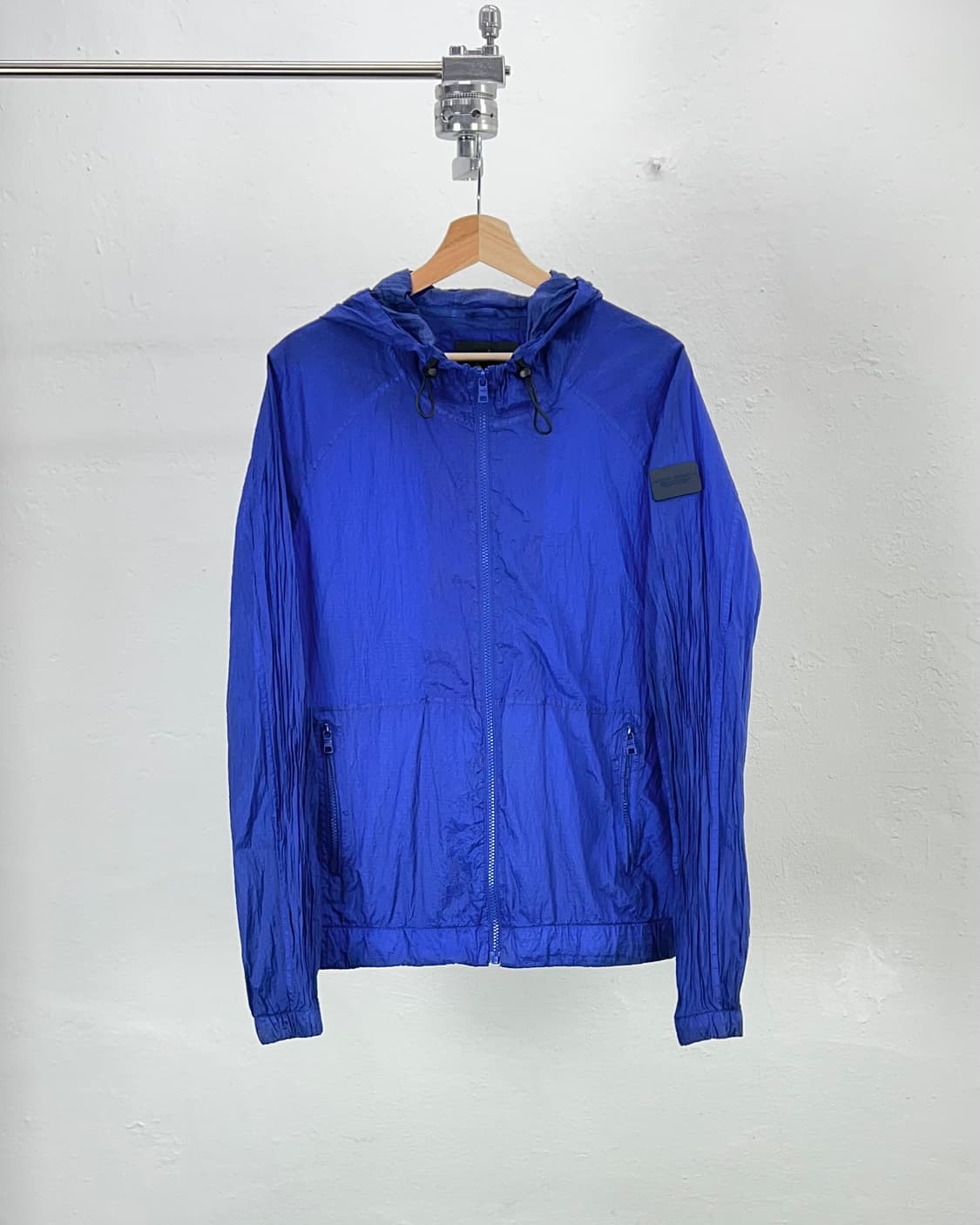아르마니 익스체인지 로얄 블루 나일론 라이트 웨이트 후디 윈드 자켓 상품이미지1