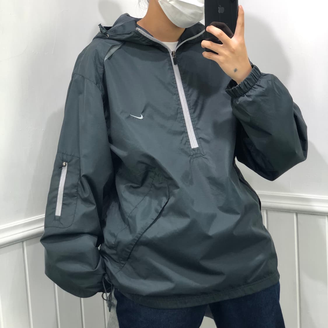 나이키 챠콜 후드 아노락 상품이미지1