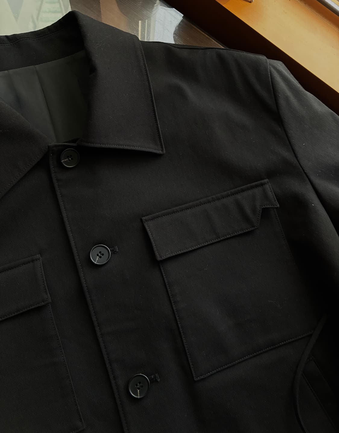 (XL) 드로우핏 도브 울 하이드 블루종 자켓 [BLACK] 판매 상품이미지9