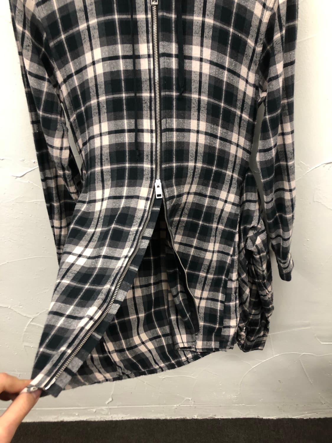 디젤 체크 후드 셔츠 원피스 상품이미지6