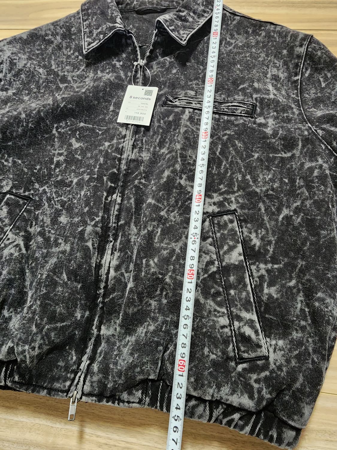 에잇세컨즈스톤워싱데님패딩집업블루종xl 상품이미지5