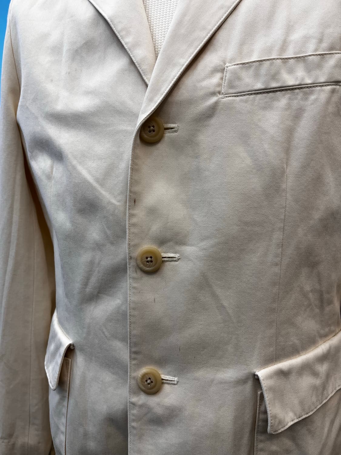 랄프 로렌 코튼 테일러드 자켓 아이보리 상품이미지3