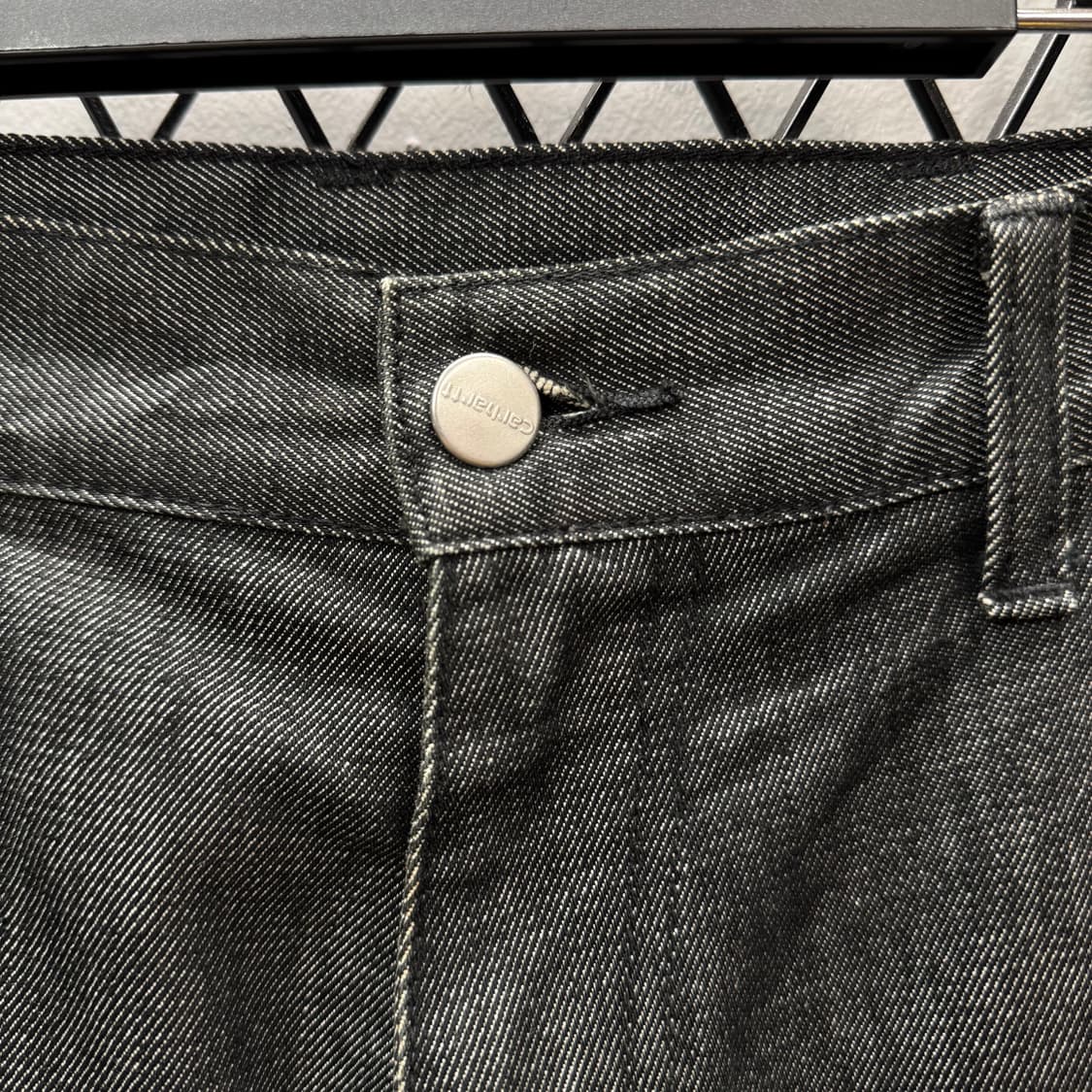 칼하트 심플 워크 데님 팬츠 스트레이트 핏 흑청 상품이미지5