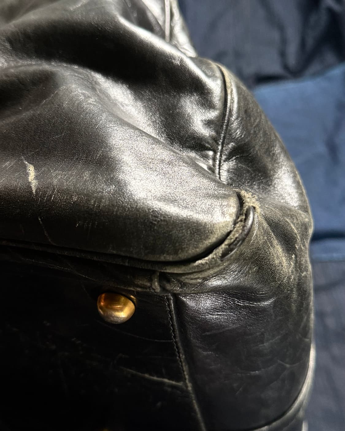 80-90‘s 던힐 스포츠 콘초 레더 보스턴백 상품이미지5