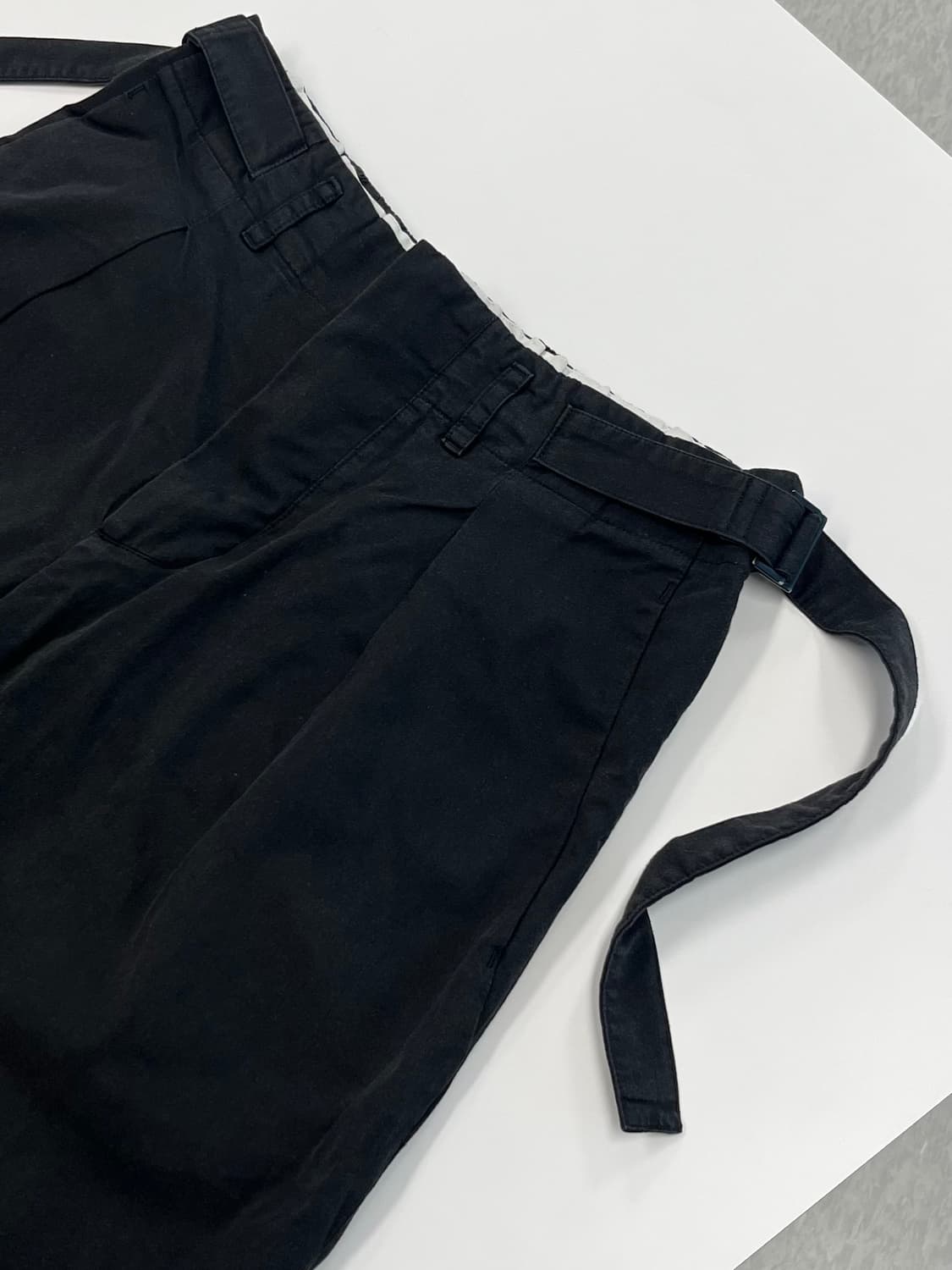 폴리테루 벨티드 와이드 팬츠 상품이미지3