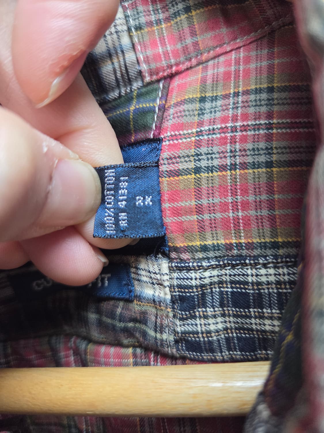 폴로 랄프로렌 패치워크 체크 셔츠 커스텀핏 xl 상품이미지6