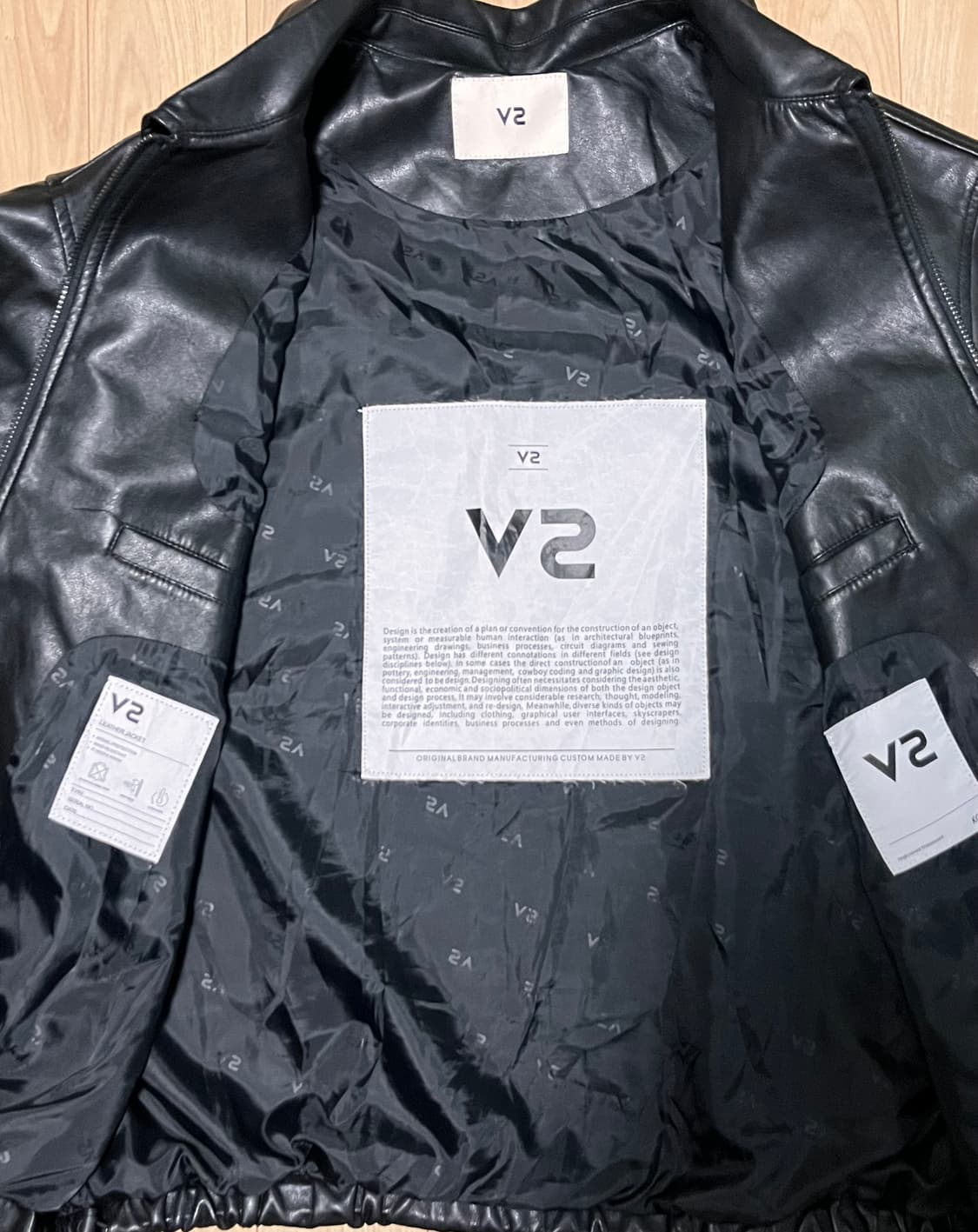 V2 비건 레더 자켓 블랙 L 상품이미지2