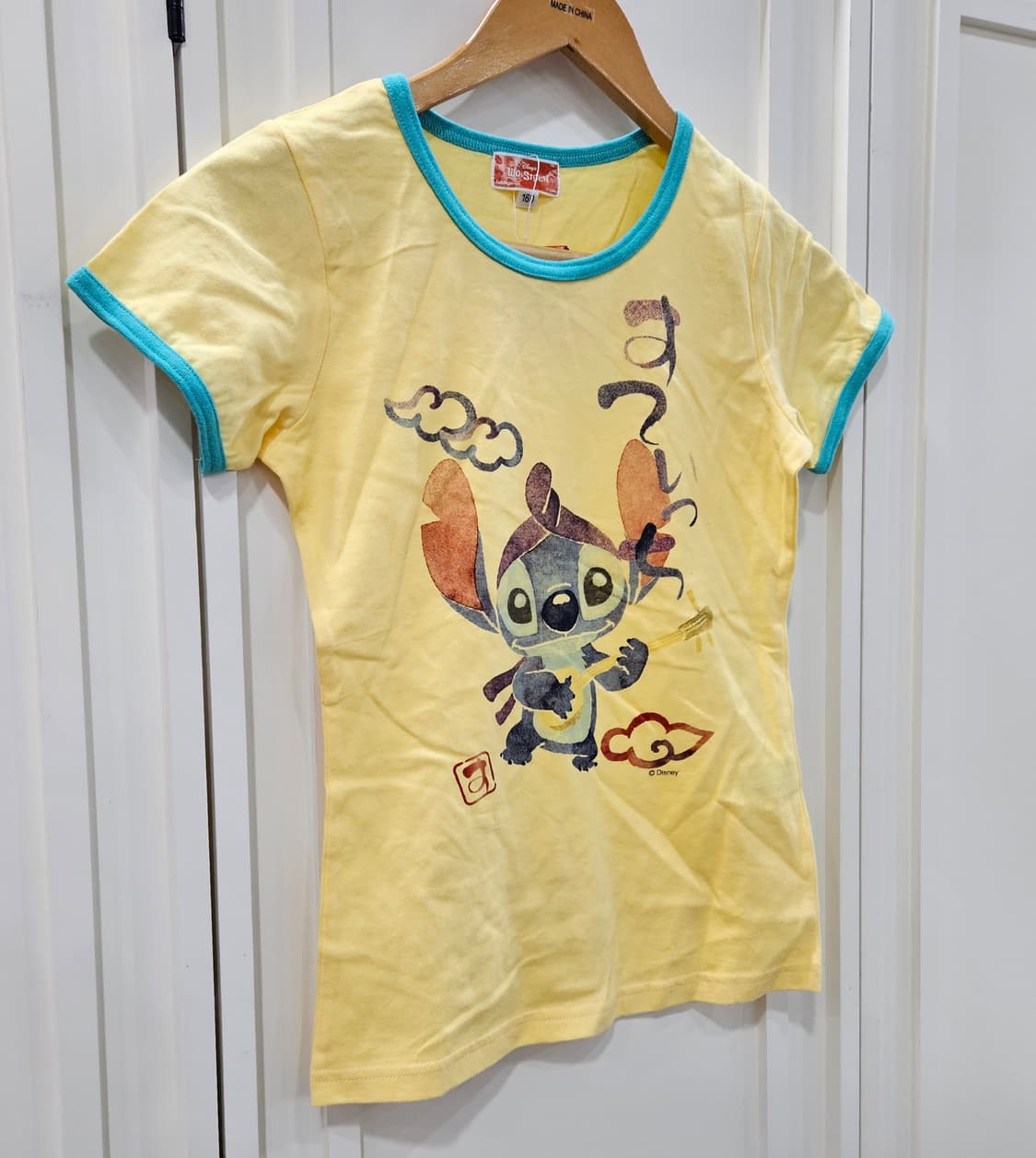 디즈니 스티치 옐로우 반팔 티셔츠 상품이미지2