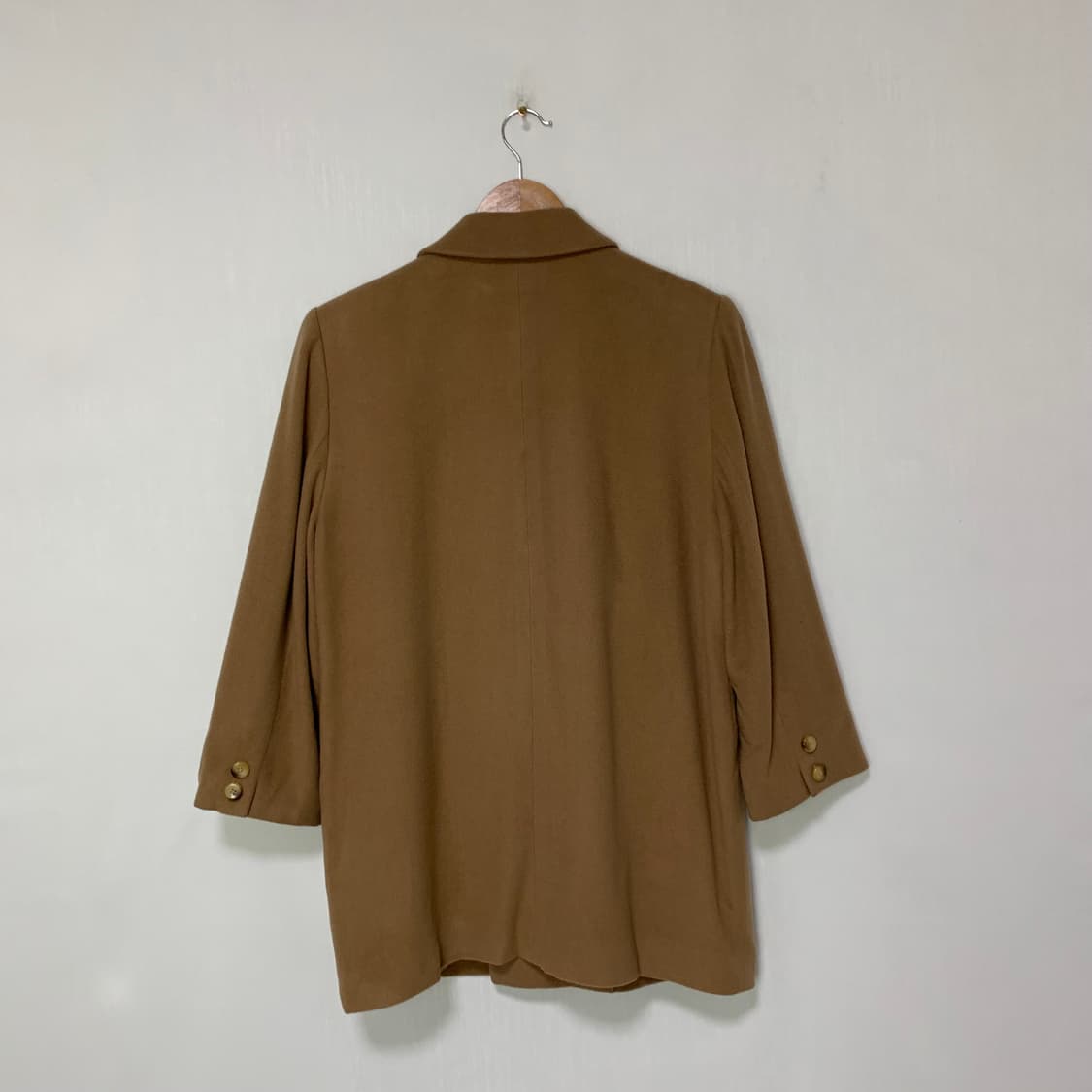 캐시미어 100% 카멜 브라운 더블 버튼 자켓 숏코트 빈티지 상품이미지9