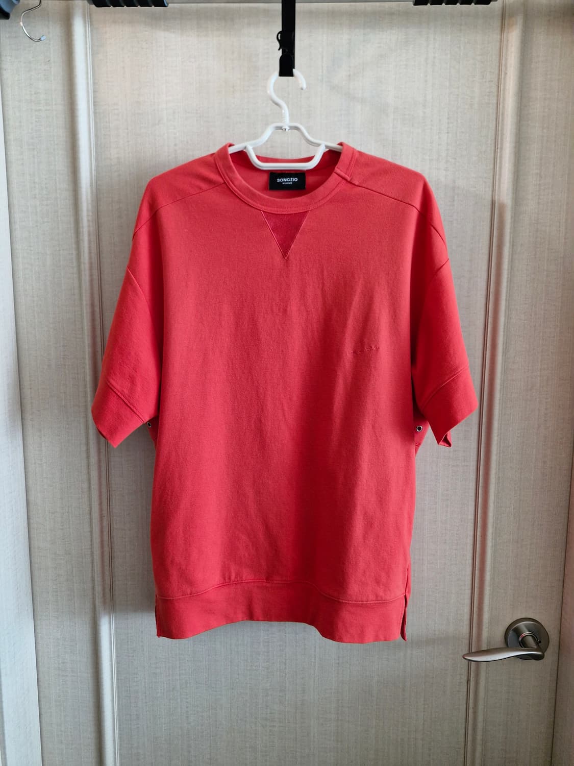 송지오옴므 가든 자수 티셔츠 48 다홍 상품이미지2