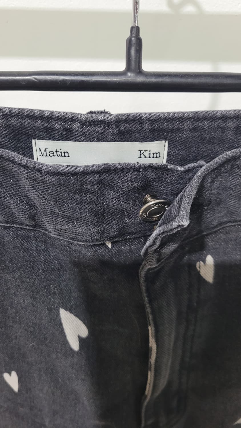 22년 마뗑킴 하트 프린트 데님 M 상품이미지2