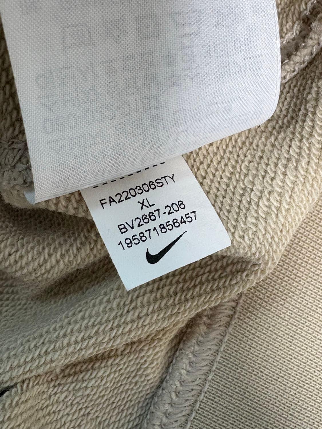 나이키 맨투맨 베이지 XL 상품이미지4