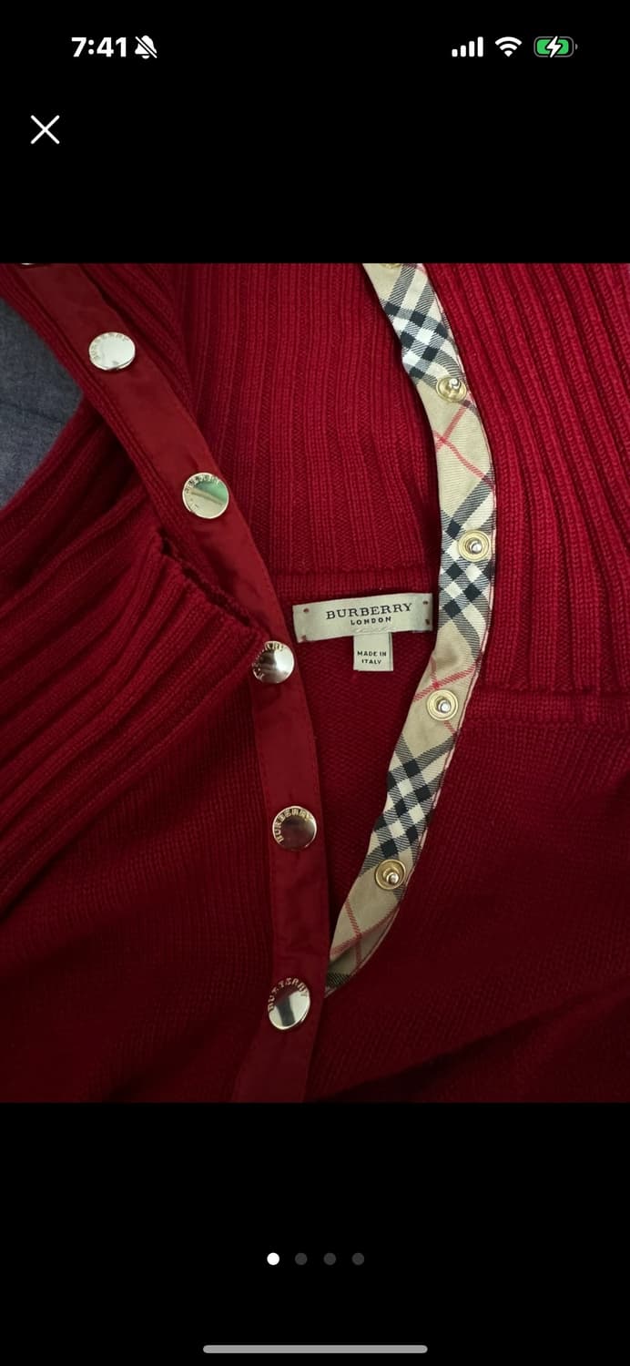 버버리 헨리 스타일 스냅 풀오버 스웨터 상품이미지4