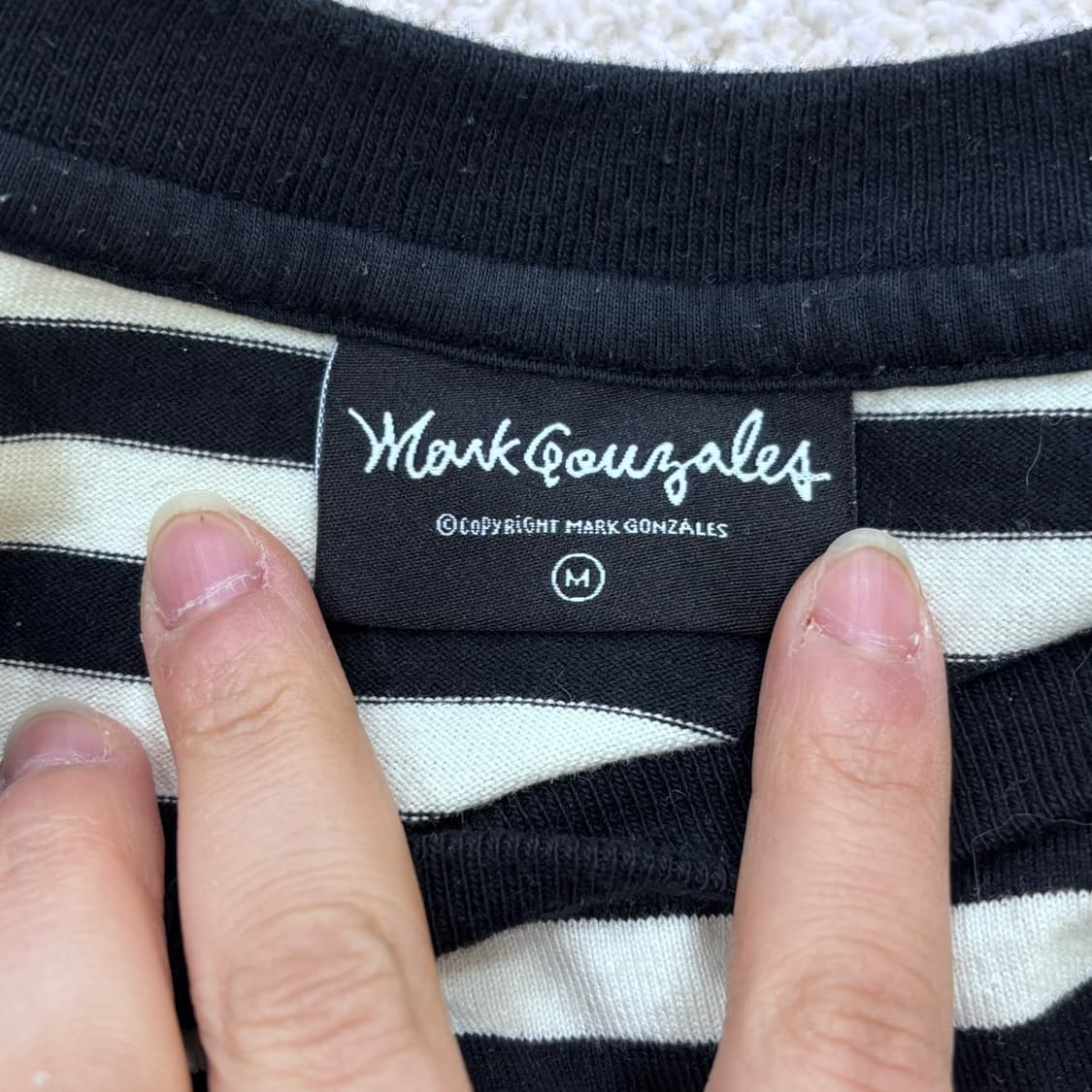 M 마크곤잘레스 스트라이프 긴팔 티셔츠 0320E 상품이미지3