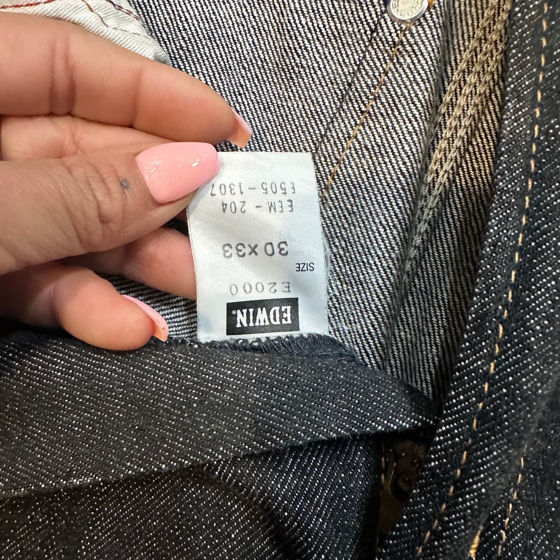 에드윈 E-FUNCTION 엔지니어드 흑청 데님 팬츠(30) 상품이미지4