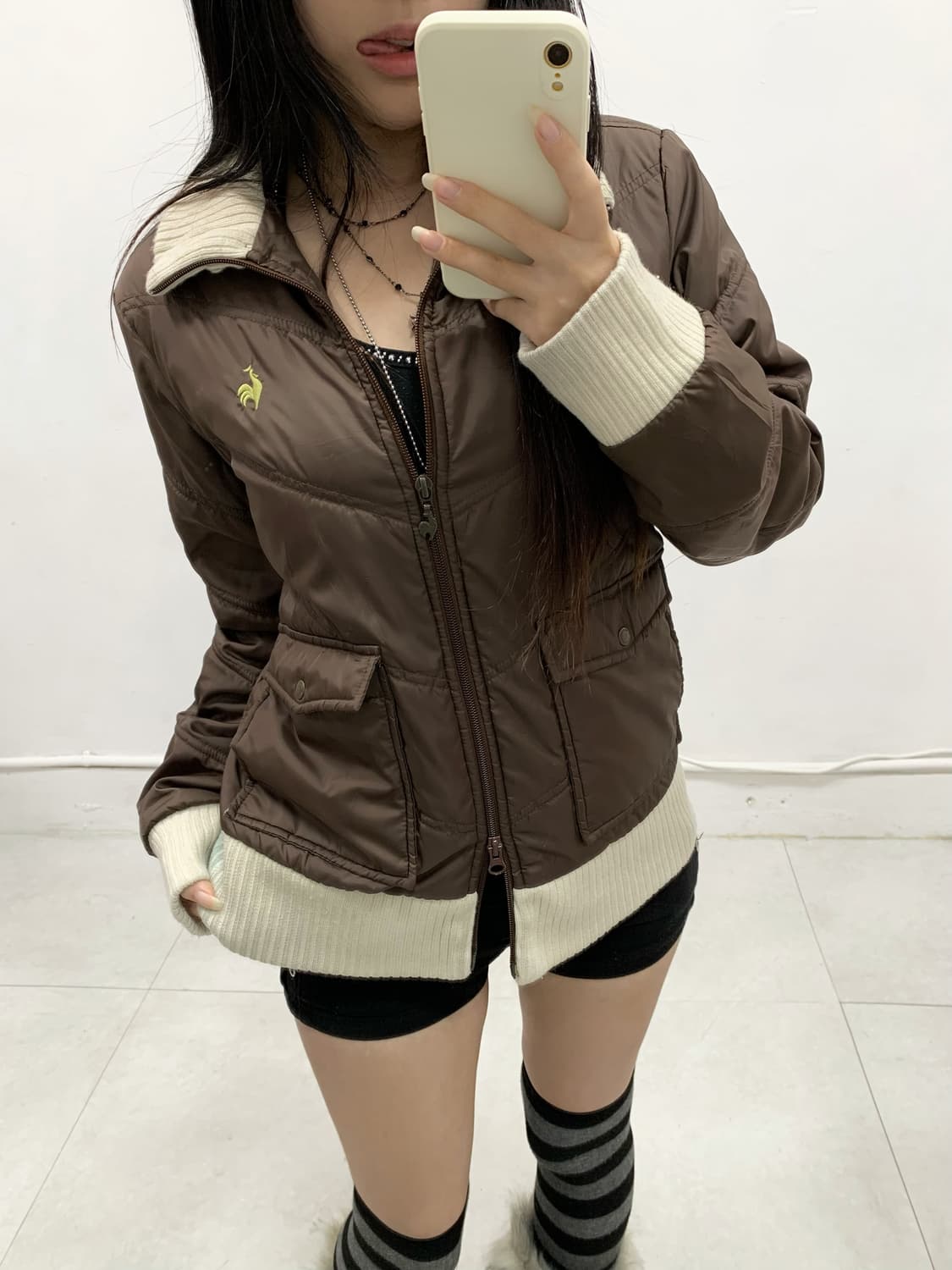 [LE COQ] 르꼬끄 코코아 라떼맛 투웨이 집업 자켓 상품이미지4