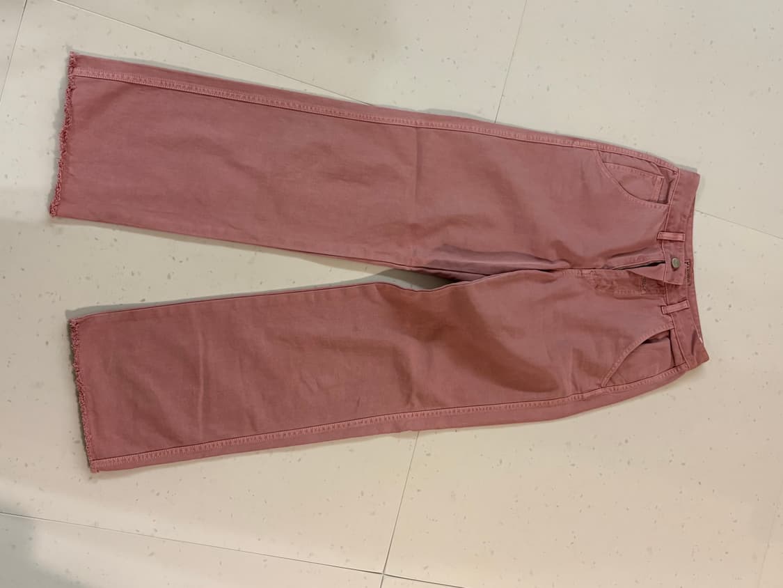 마리떼 핑크 데님팬츠 상품이미지4