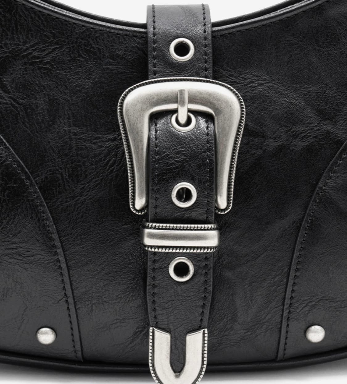 VEGAN LEATHER BUCKLE SHOULDER BAG 상품이미지4