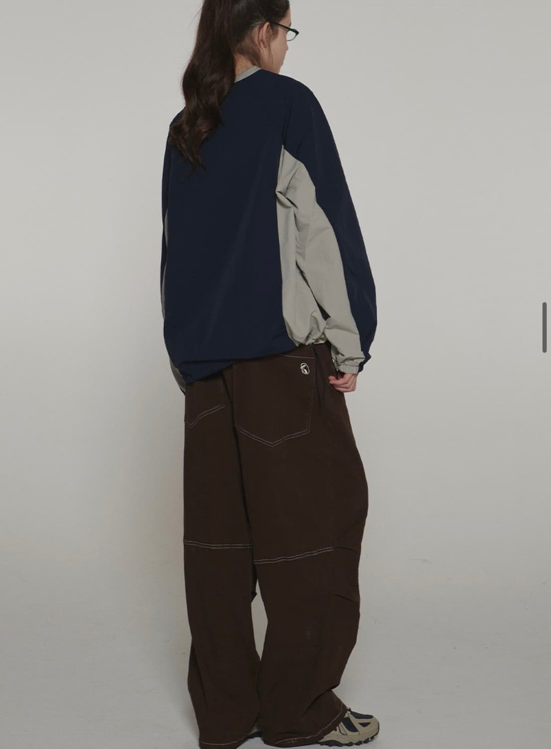 핀턱 절개 스티치 와이드 팬츠 상품이미지2