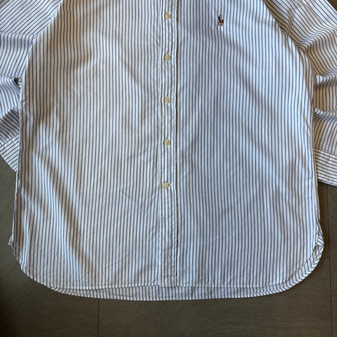 폴로 스카이블루 스트라이프 멀티 로고 셔츠 상품이미지4