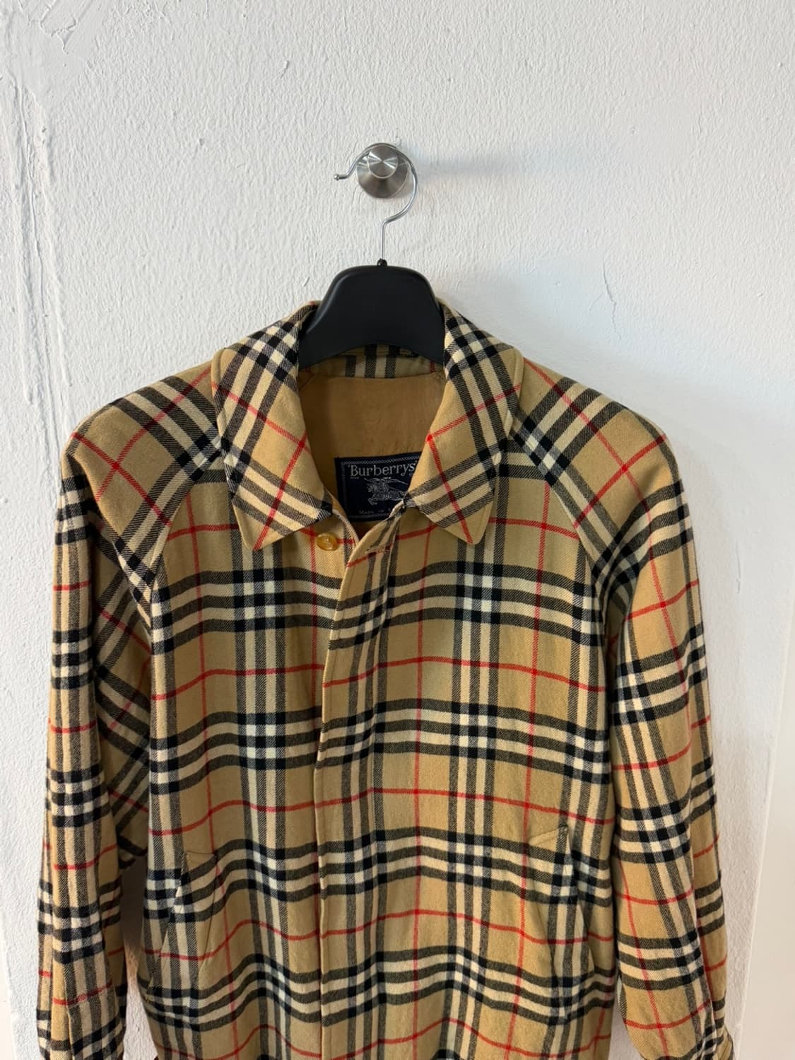 버버리 노바체크 울 블루종 상품이미지2