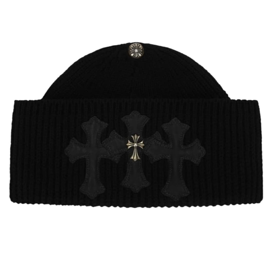 (구매글) 크롬하츠 트리플 레더 패치 비니 블랙 상품이미지1