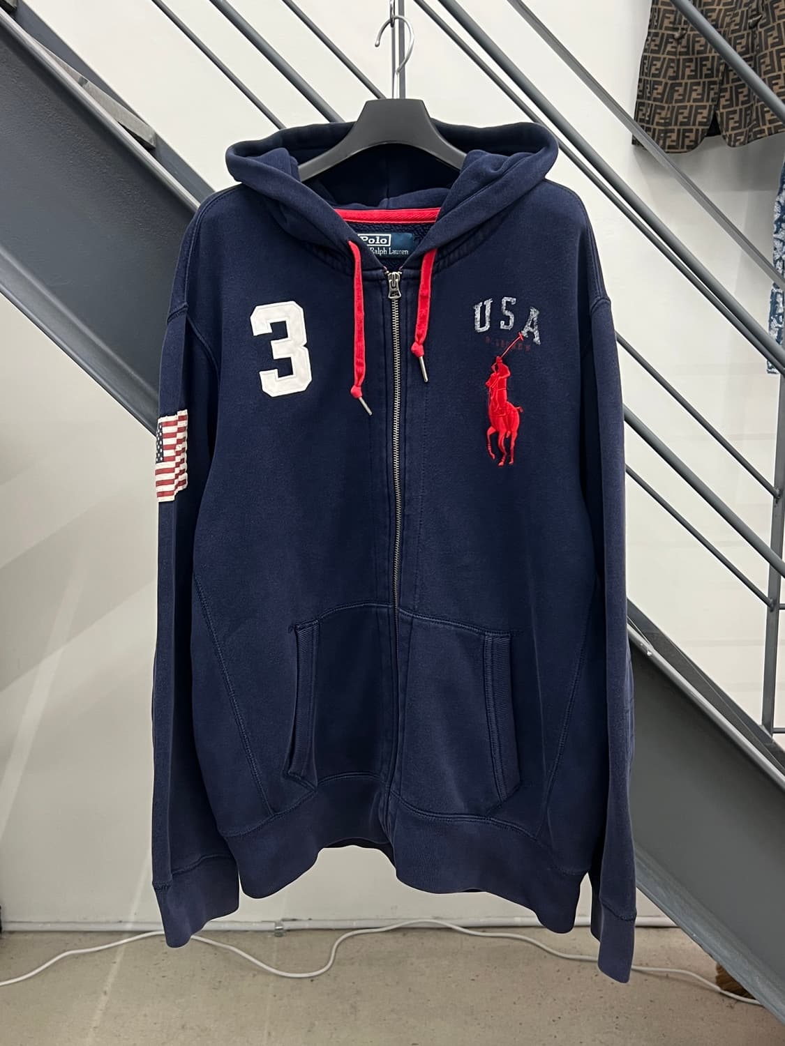 폴로랄프로렌 빅포니 USA 성조기 후드집업 상품이미지1