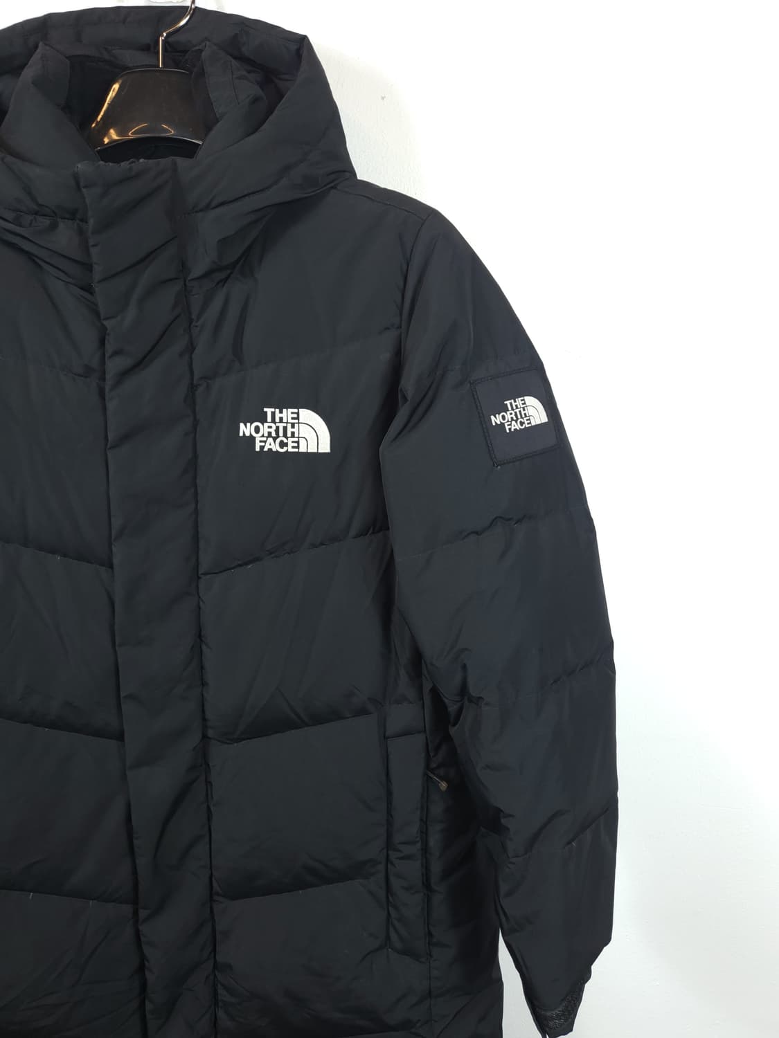 노스페이스 구스다운 롱패딩 블랙 85 XS 새제품급 상품이미지3