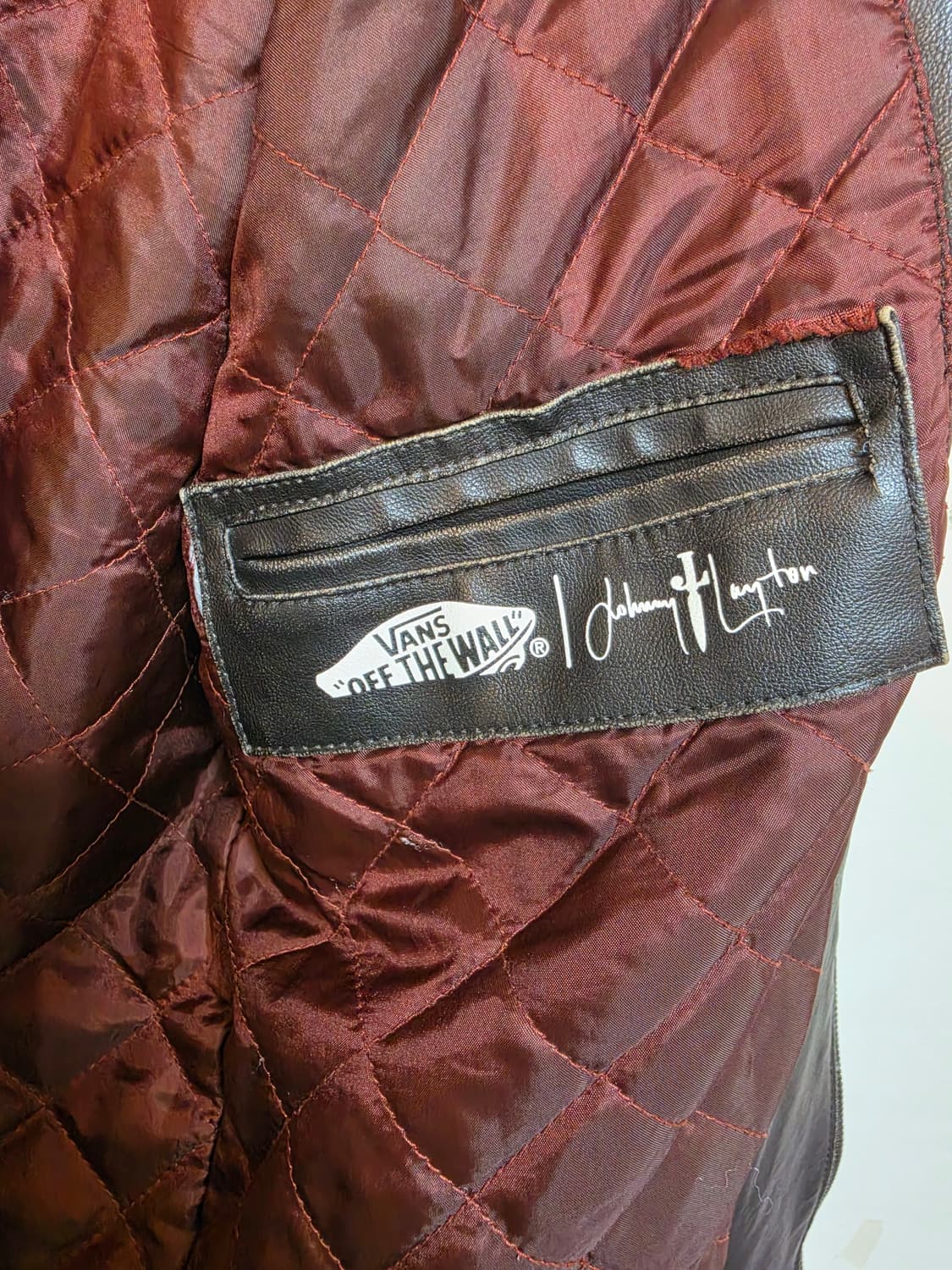 VANS OFF THE WALL 빈티지 가죽 자켓 M 상품이미지6