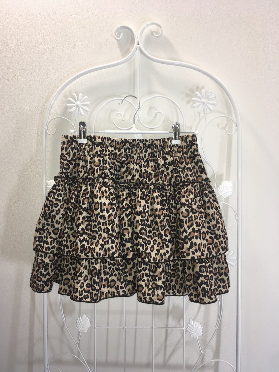 jpn vintage leopard frill cancan skirt 상품이미지1