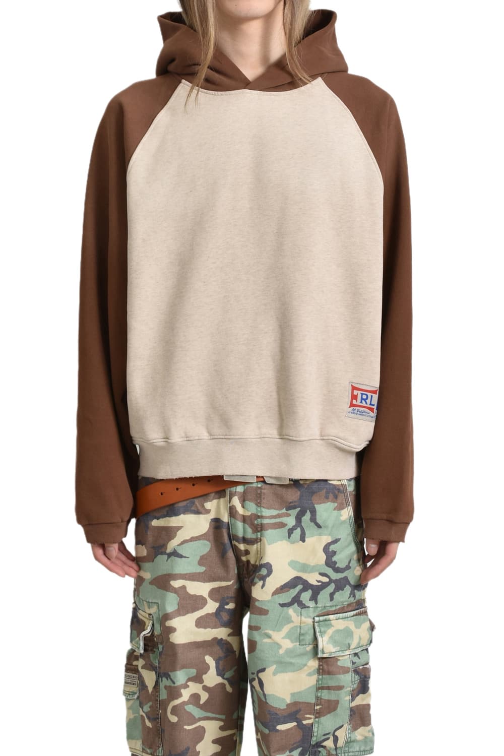 (L) ERL 래글런 후디 브라운 상품이미지1