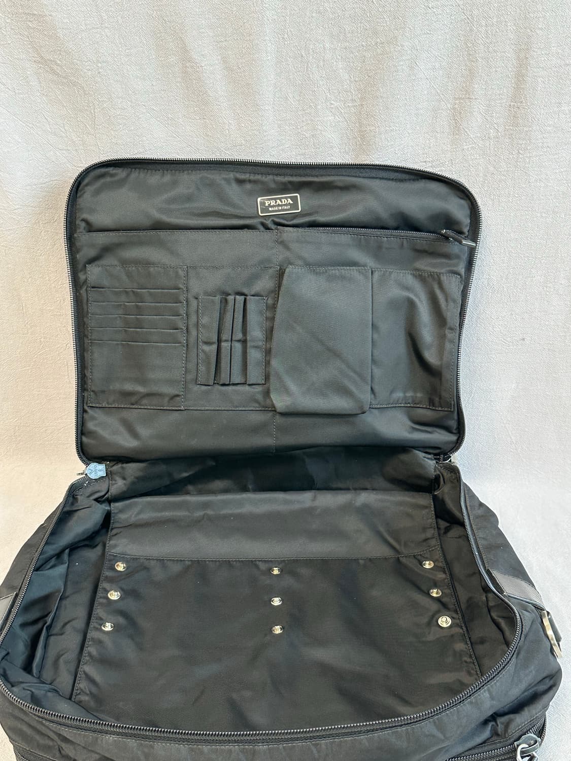 프라다 블랙 포코노 서류 가방 나일론 사피아노 상품이미지8