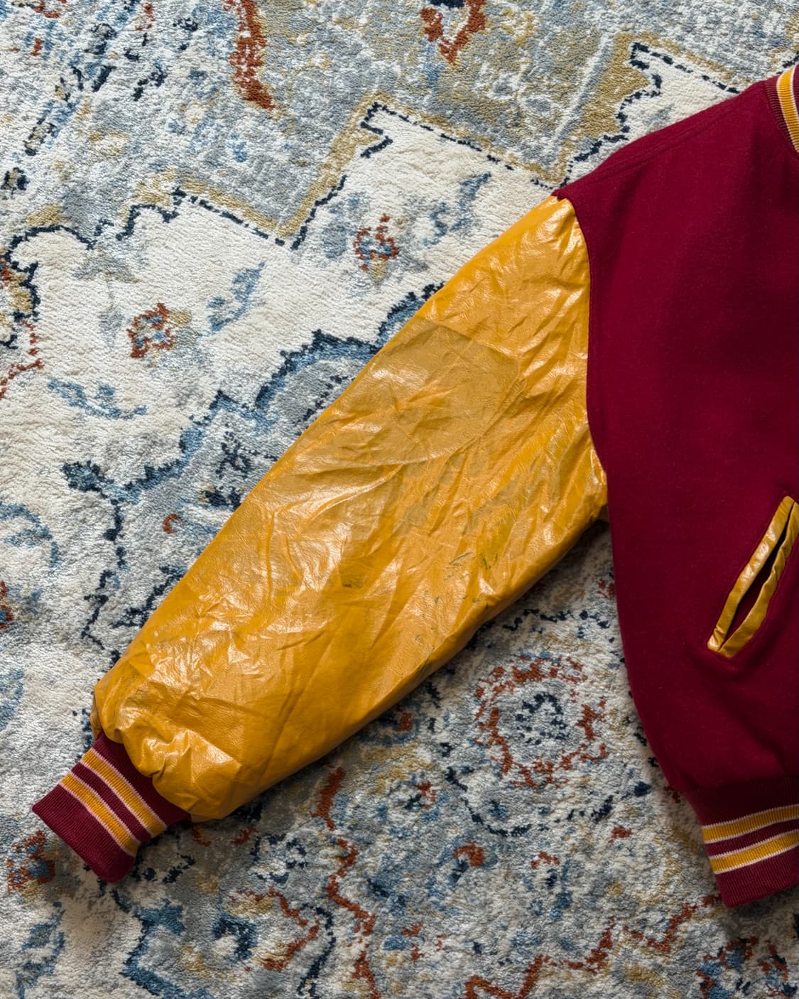 Made in USA 할로웨이 레더암 바시티자켓 상품이미지8