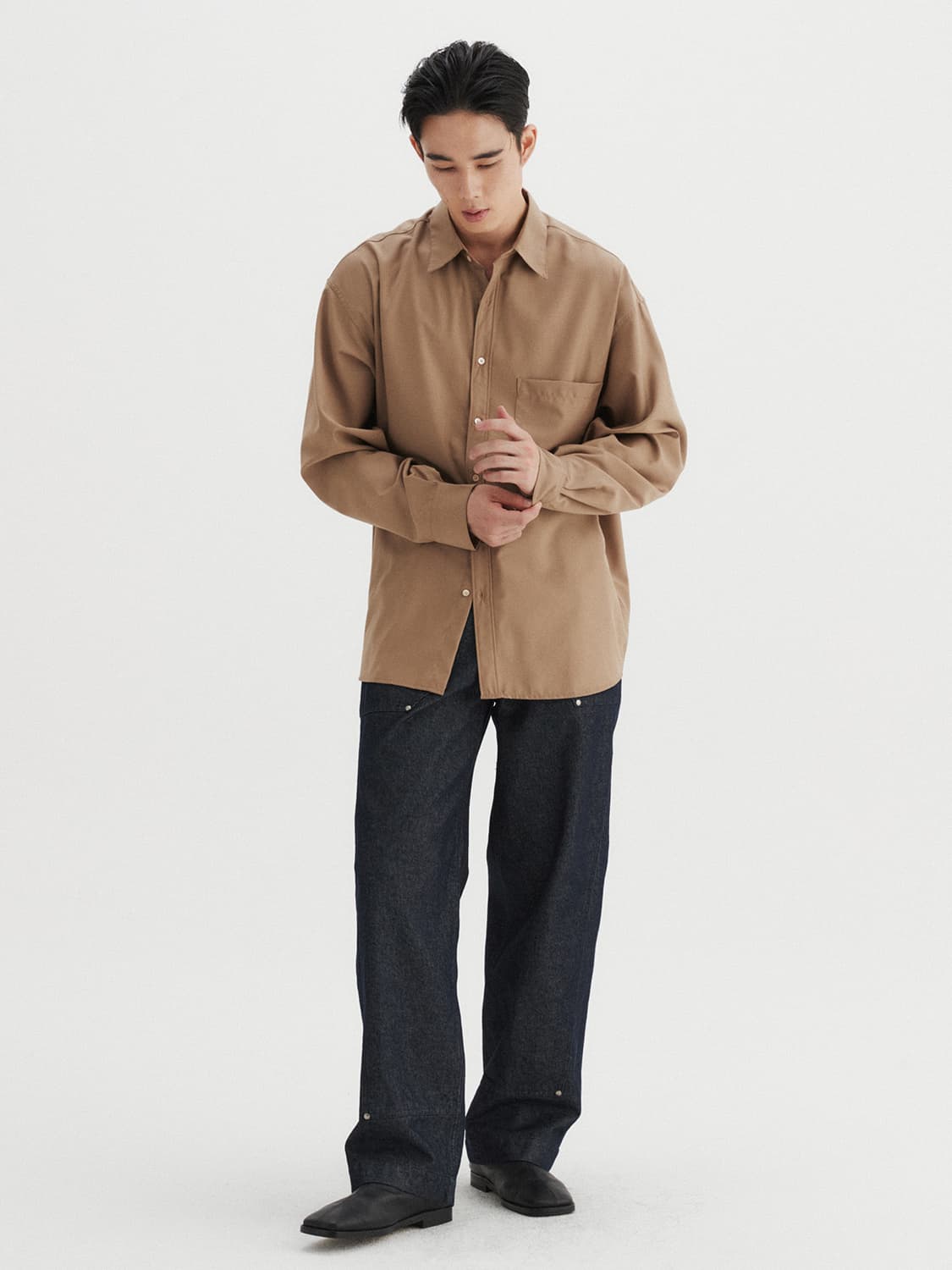 르마드 엘레강트 포켓 셔츠 브라운 3 사이즈 상품이미지4