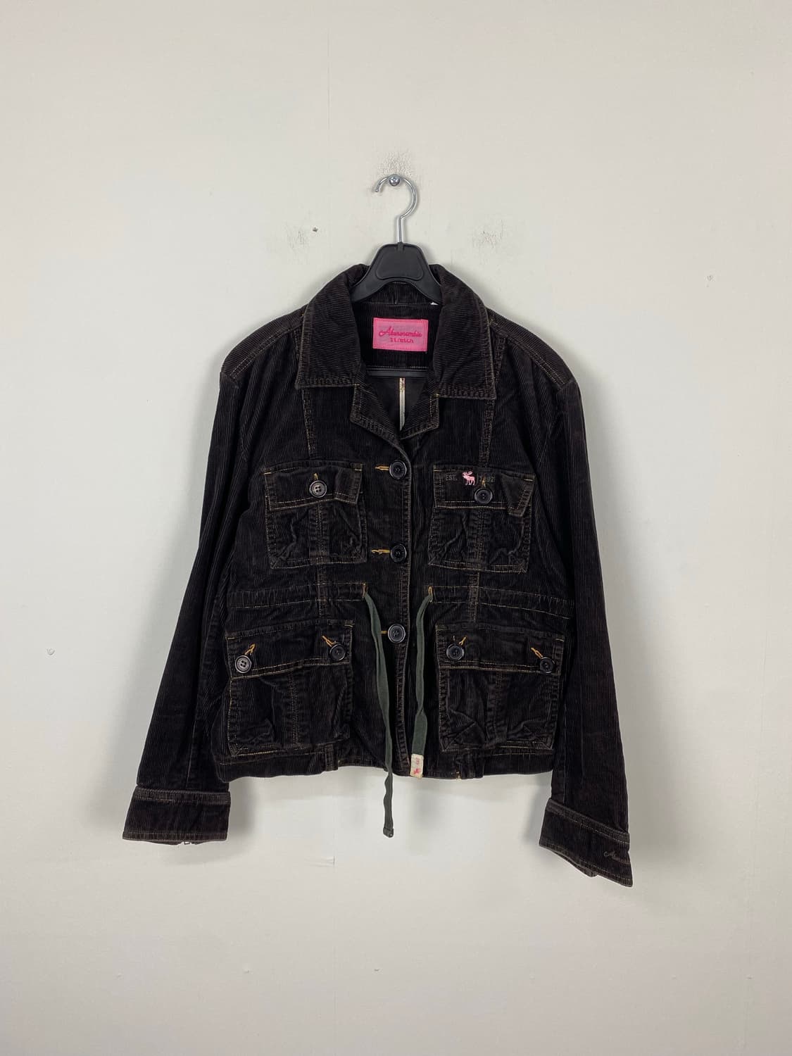 아베크롬비 블랙 코듀로이 포켓 자켓 S <593> 상품이미지1